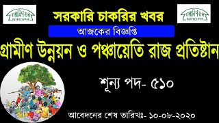 গ্রামীণ উন্নয়ন ও পঞ্চায়েতি রাজ প্রতিষ্টানের চাকরির খবর 2020|NIRD\u0026PR Vacancy 2020||510 Vacancies