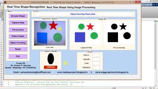 Real Time Shape Recognition using matlab project FINAL YEAR PROJECT