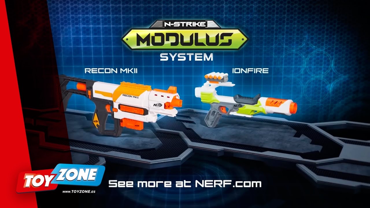 Nerf Modulus Recon MKII Y Modulus IonFire De Hasbro - ToyZone - YouTube