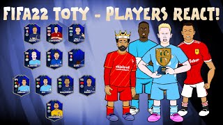 😲FIFA22 TOTY - Footballers React😲 Feat Ronaldo Messi Neymar Mendy & more