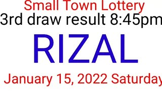 STL - RIZAL January 15, 2022 3RD DRAW RESULT