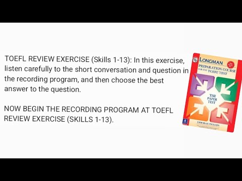 Longman Toefl Exercise Skill 1 13 Listening Youtube