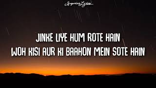 Jinke Liye Lyrics | Neha Kakkar Feat. Jaani |B Praak