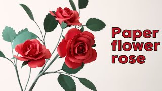 [paperflower] How To Make Rose Paper Flower / A simple method that requires no templates