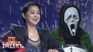 Everyone is AMUSED by 52 year old woman's alter ego! | China's Got Talent 2011 中国达人秀