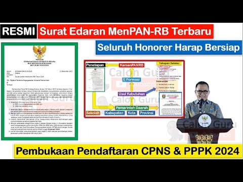 RESMI Surat Edaran KemenPAN-RB Tentang Pendaftaran CPNS & PPPK Tahun ...