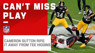 Cameron Sutton's HUGE Strip on Tee Higgins