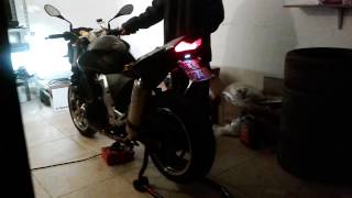 Kawasaki Z1000 dual Exan exhaust sound no db killer