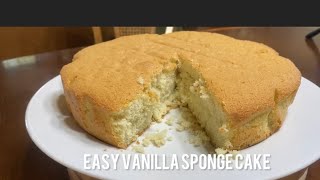 Easy Vanilla Sponge Cake Only 3 Ingredients