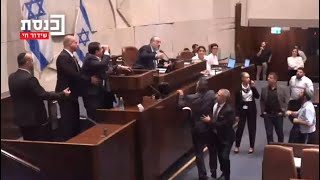 בלגאן בכנסת. איימן עודה: יחי מחנה ג'נין! לכל פעולה יש תגובה. והתגובה של היו\