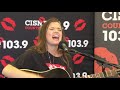 emily reid on the cisn country 103.9 sound stage