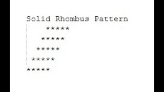 Prob 11: Solid Rhombus Pattern