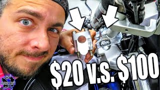 Stop Using Budget Motorcycle Handlebar Risers! | Rox Offset Riser Comparison Test on TW200