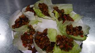 닭고기 양상추 쌈 / chicken lettuce wrap