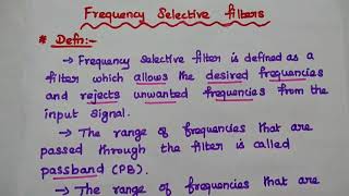 Frequency Selective Filters - Its Types - LPF, HPF, BPS, BRF - DTSP - DSP