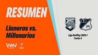 Llaneros vs. Millonarios (resumen y goles) | Liga BetPlay Dimayor 2025-I | Fecha 4