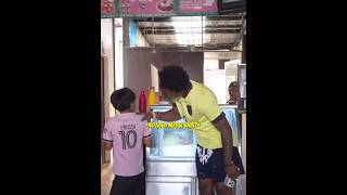 Kid Changes His Messi Shirt After Meeting IShowSpeed 😂 in Ecuador 🇪🇨 #ishowspeed #funny