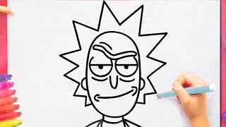How to draw Rick from rick and morty