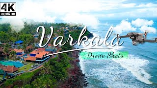 Varkala [4k] Cinematic Drone View | Kappil Beach Arial View #varkala #4k #kerala #kappilbeach