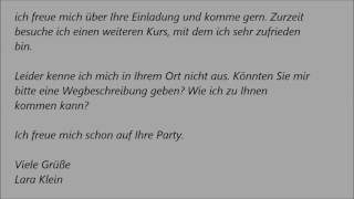 A2 Goethe Prüfung Schreiben Teil 1 Sms1