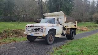 1966 Ford F600 walk around cold start and test drive