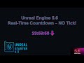 Real Time Countdown Clock in Unreal Engine 5.6 – No Event Tick Needed!