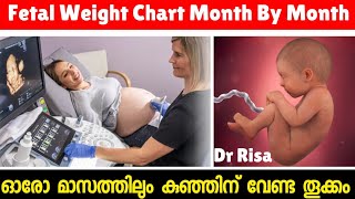 Fetal Weight Chart | Baby Weight Chart Month by Month| കുഞ്ഞിന്റെ തൂക്കം നോർമൽ ആണോ?