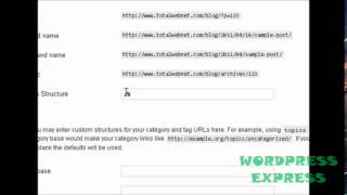 WordPress Tutorial 4: How to Change Your Permalinks Structure