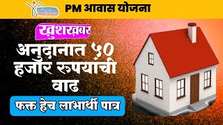 PM Awas Yojana। PM आवास योजनेत रू. 50 हजाराची वाढ। फक्त या लाभार्थ्यांसाठी। #pmawasyojana