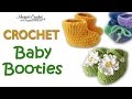 Daisy Jane Baby Bootie Free Crochet Pattern - Left Handed