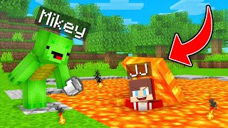 JJ Built a Base Under Lava To Prank Mikey in Minecraft (Maizen)