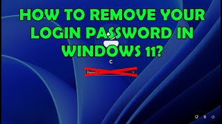 ❌ How to Remove a Password from Windows 11? ❌