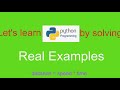 01 Learn Python programming By Solving Real Examples