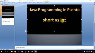 Java Pashto - 12 short vs int