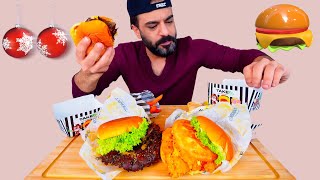 برجر ضلع البقر المدخن مع مجموعة منتجات من مطعم فخم Take The Good Food Mukbang   Beef Rib Burger