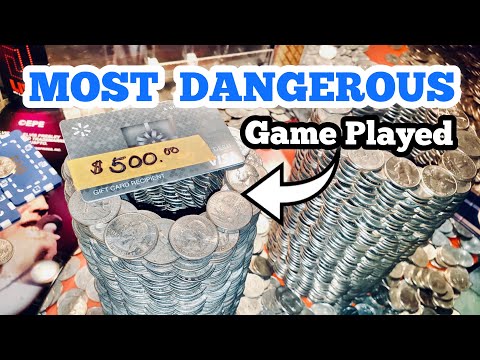 THE MOST DANGEROUS GAME Inside The High Limit Coin Pusher Jackpot WON