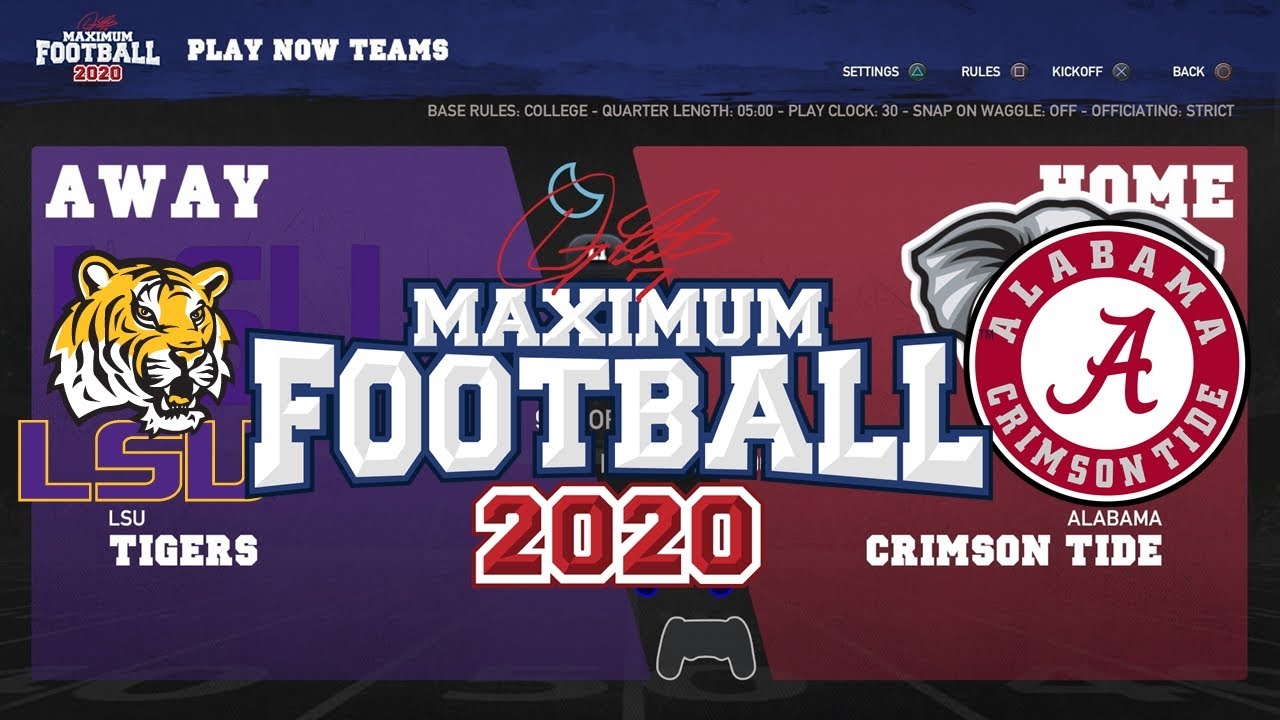 Maximum Football 2020: LSU Vs. Alabama (Broadcast Sim) - YouTube