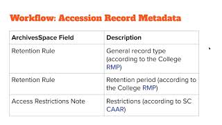 A Workflow for Accessioning Non permanent College Archives Records - ArchivesSpace Online Forum 2021