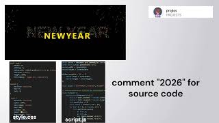 Happy New Year 2026 🎆 | Firecracker Text Animation using HTML CSS JavaScript
