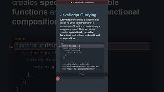 � JavaScript Currying - Production Code Tip #shorts #javascript