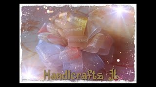 Moño de listón organza muy fácil de hacer / ribbon bow step by step / ribbon bow DIY