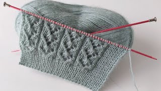 Very beautiful and easy knitting model with two needle openwork ✅️ women's vest models