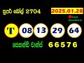 super ball today 2704 result dlb lottery 2025.01.28 සුපර් බෝල් today 2704 අද ලොතරැයි ප්‍රතිඵල අංක