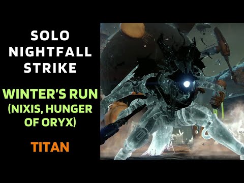 Destiny 1 – SOLO Flawless Nightfall – Winter's Run (Nixis, Hunger of Oryx) – Titan – Gold