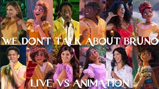 Encanto | We Don't Talk About Bruno | Live Vs Animation | Side By Side Comparison