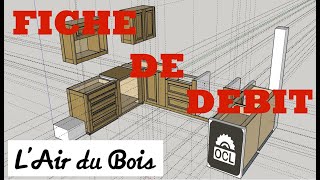 tuto sketchup n°2 faire des fiches de débit avec OpenCutList