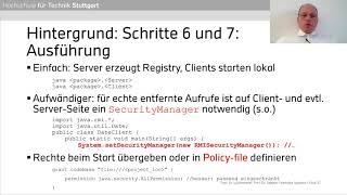 Verteilte Systeme - 03.5 - Java RMI Hintergrund: Build, Deployment, Security, Ausführung