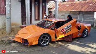 Replika lamborghini mesin sepeda motor made in Aceh yg sedang viral