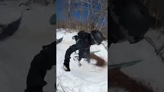 Perfectly covered tree run at Mount Snow