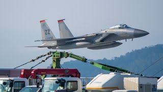 めっちゃ低い米軍のF-15の離陸